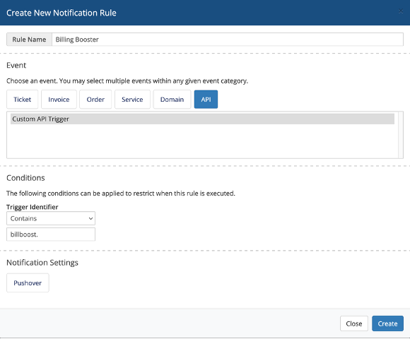 WHMCS Notification System