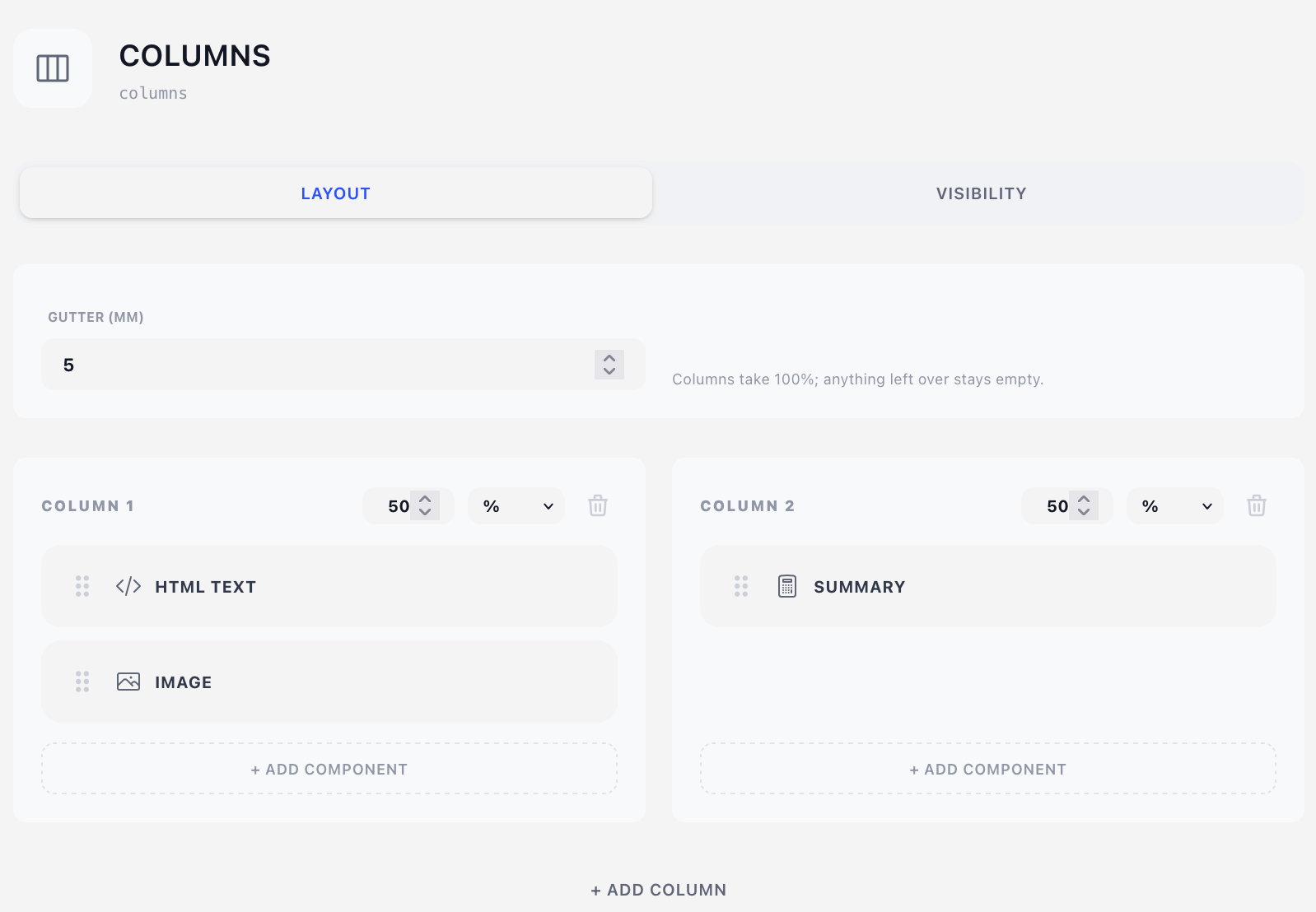 Components - Columns