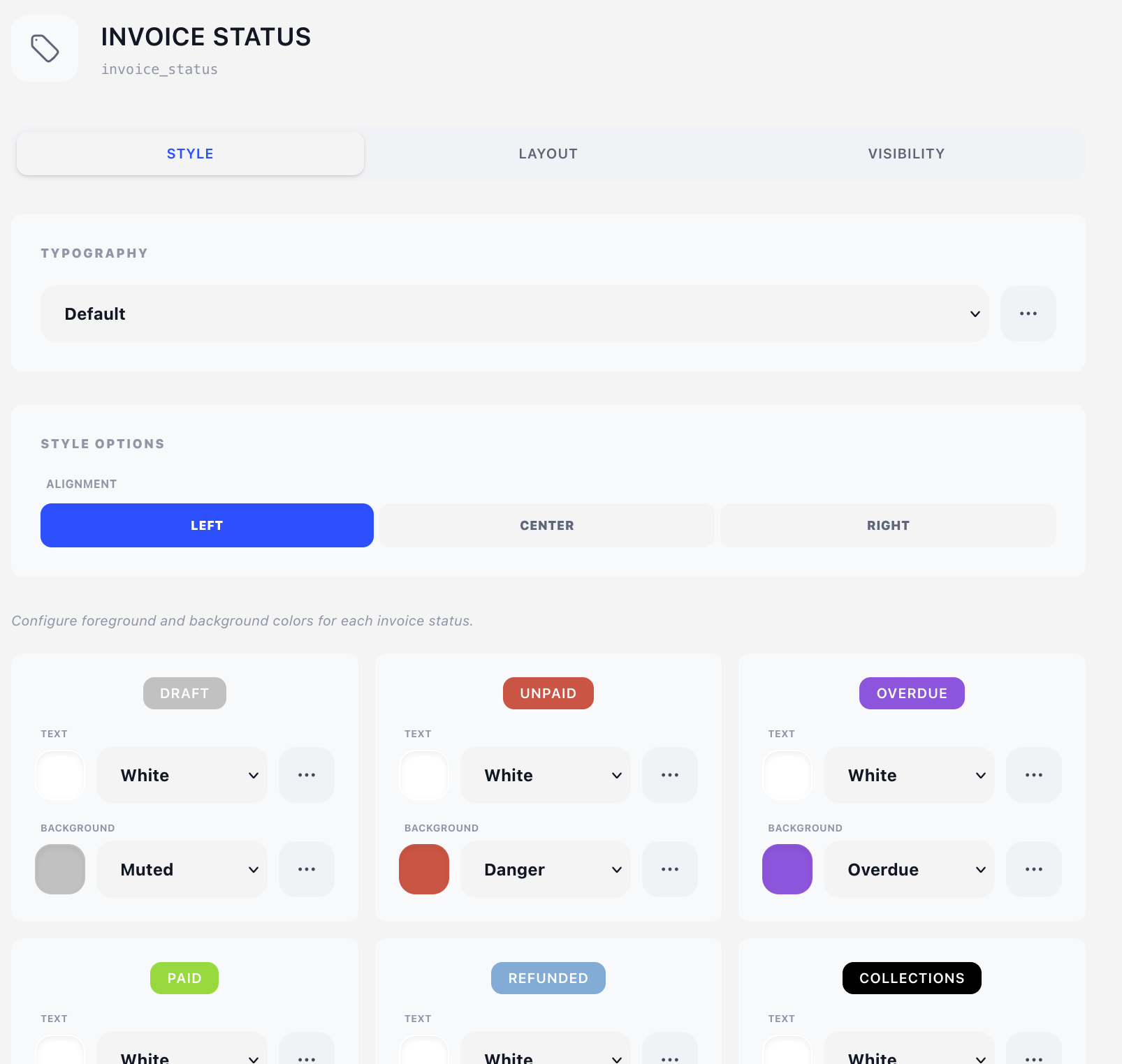 Components - Invoice Status