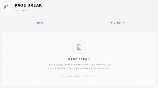 Components - Page Break