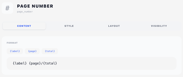 Components - Page Number