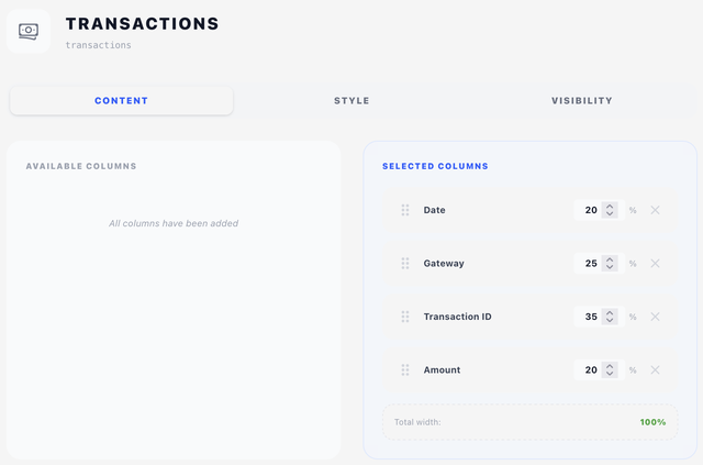 Components - Transactions