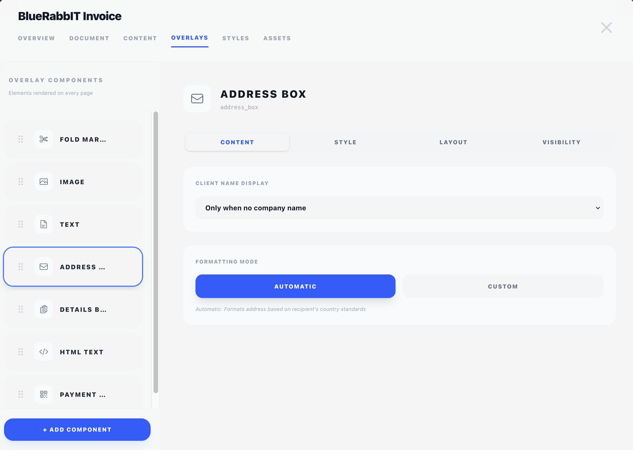 Design - Overlays