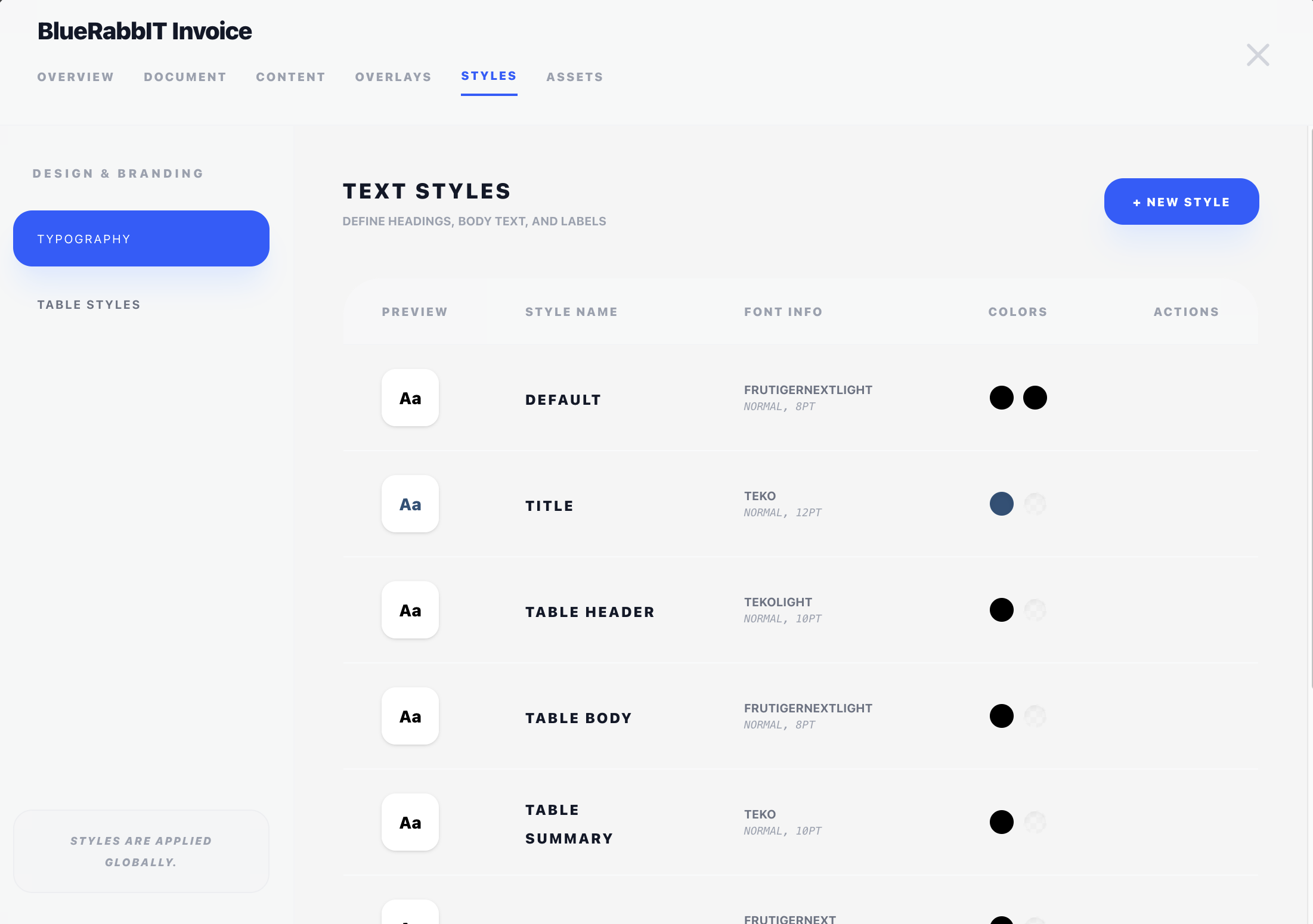 Design - Styles